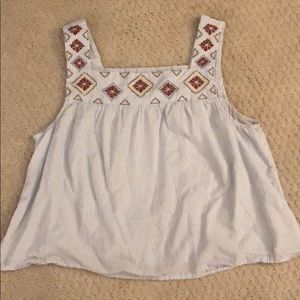 Madewell blue striped top